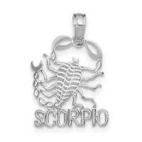 14k WG SCORPIO Zodiac Charm-K8953W