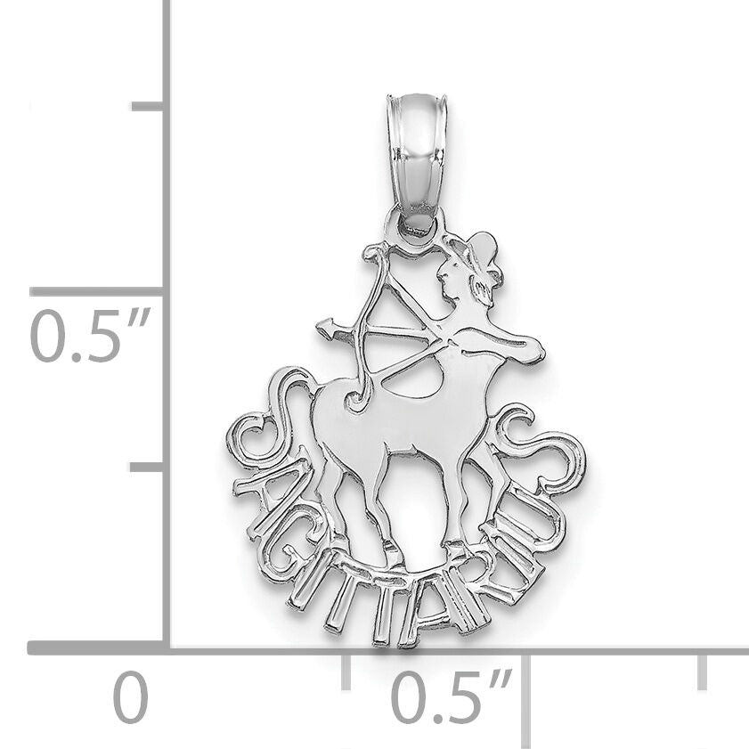 14k WG SAGITTARIUS Zodiac Charm-K8954W