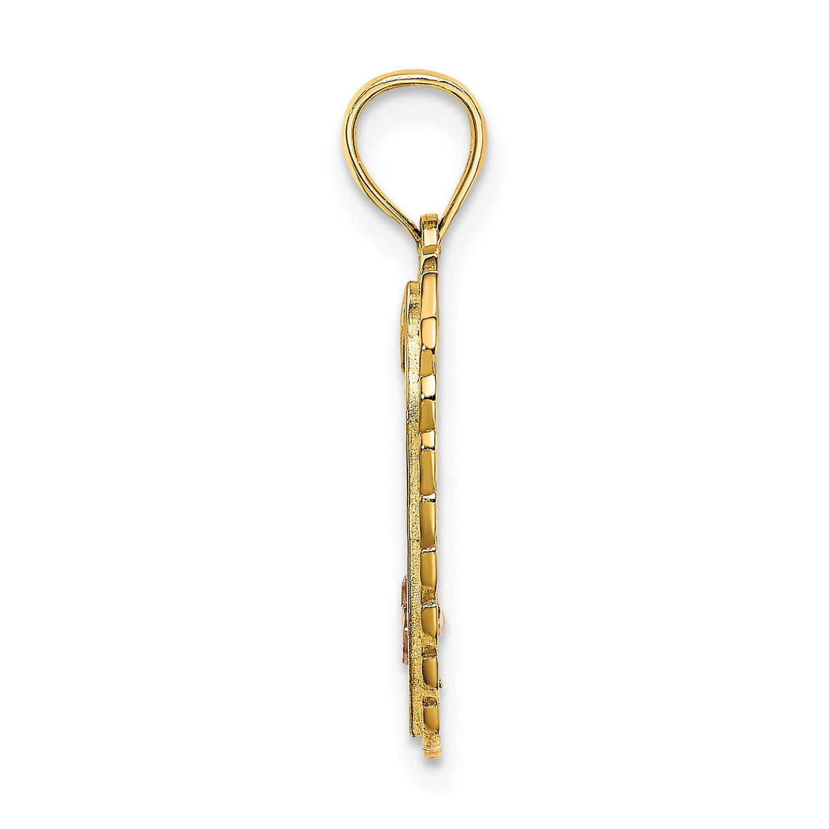 14k Two-tone White Rhodium SWEET 16 In Heart Charm-K8961