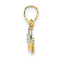 14k w/ Rhodium Cowboy Hat Charm-K8969