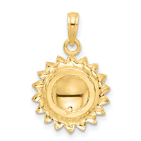 14K Tri-Color Sunflower w/ LOVE Pendant-K8972