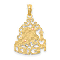 14k Two-tone I HEART MEXICO  w/ Eagle Charm-K8973