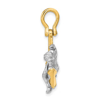 14K Two-Tone 3-D Anchor and Mermaid Charm-K8993