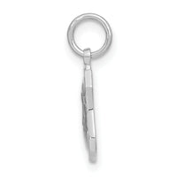 14k White Gold Police Badge Charm-K900
