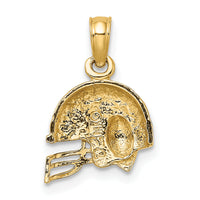 14k w/Rhodium Football Helmet Charm-K9006
