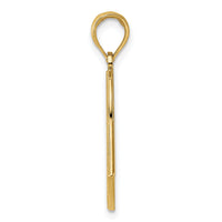 14k w/ Rhodium American Flag Charm-K9014