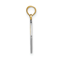 14k w/Rhodium Tree of Life in Round Frame Charm-K9018