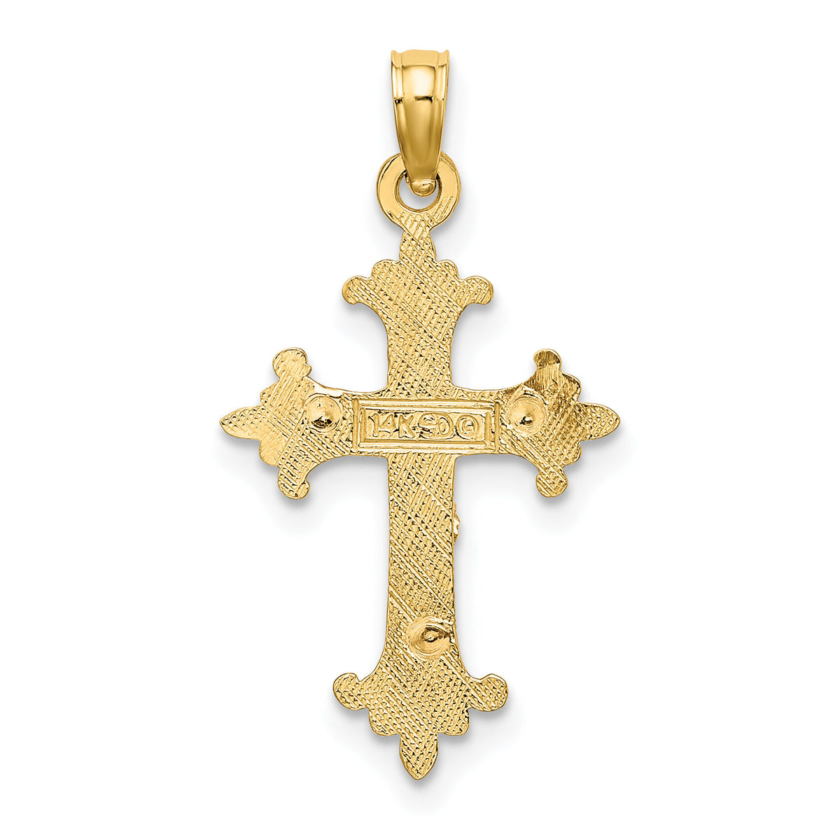 14K Two-Tone Crucifix Charm-K9054