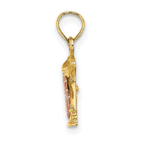 14K Two-Tone Communion Cup w/ Cross Charm-K9064