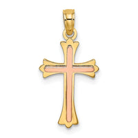 14K Two-Tone Cross Charm-K9067
