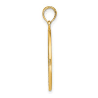 14K w/Rhodium Floral Medallion Pendant Charm-K9076