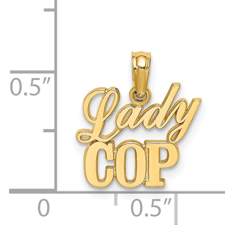 14k LADY COP Charm-K908