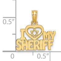 14k I HEART MY SHERIFF Charm-K910