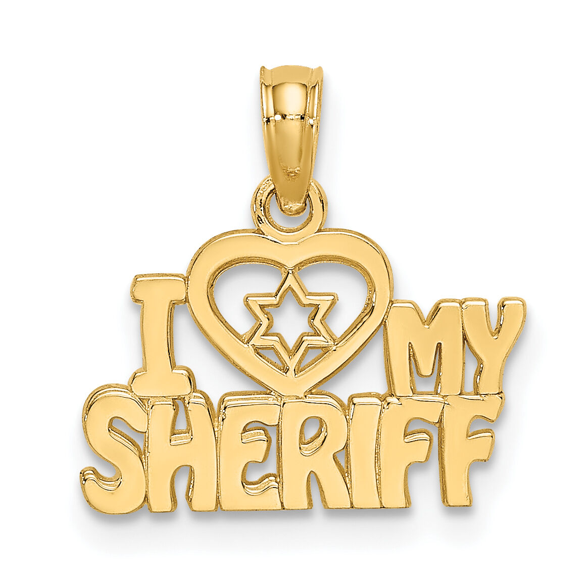 14k I HEART MY SHERIFF Charm-K910