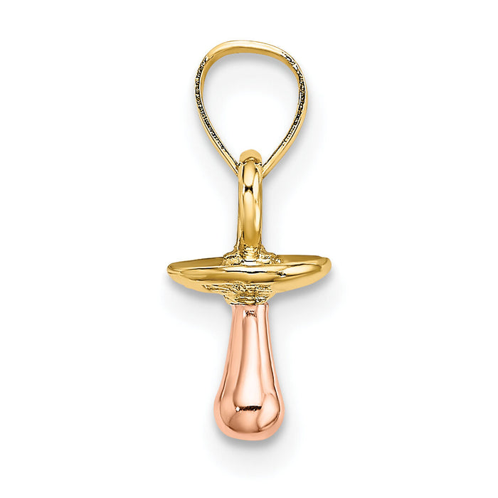 14k Two-Tone 3-D Pacifier Charm-K9103