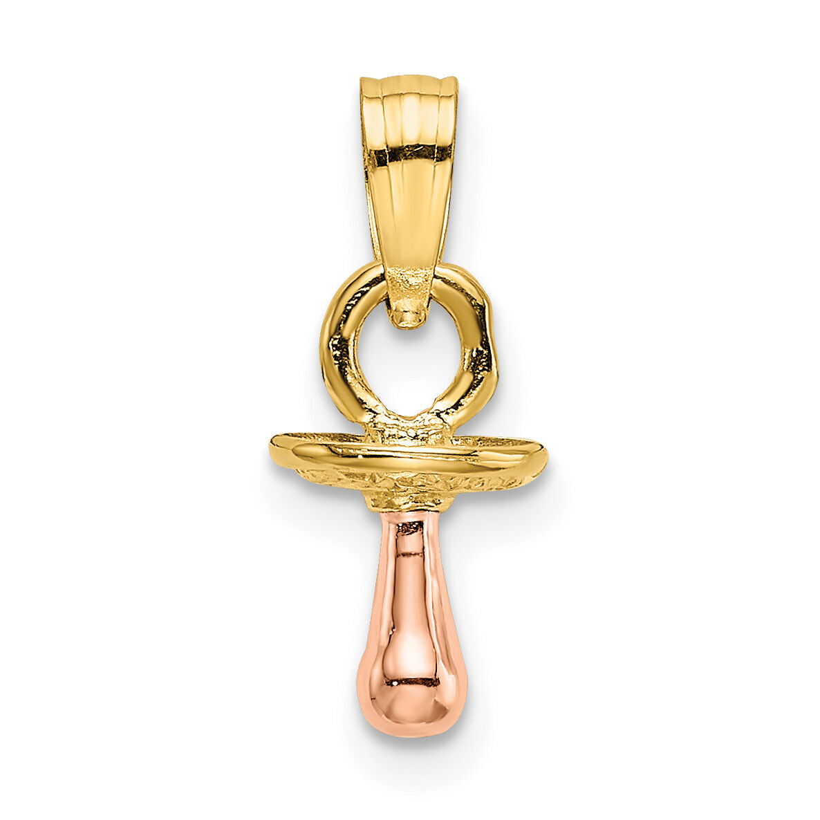 14k Two-Tone 3-D Pacifier Charm-K9103