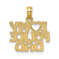 14k I HEART MY POLICE DAD Charm-K911