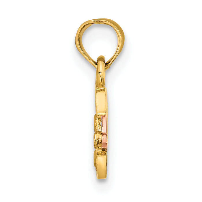 14k Two-Tone DADDY'S LITTLE GIRL Charm-K9111