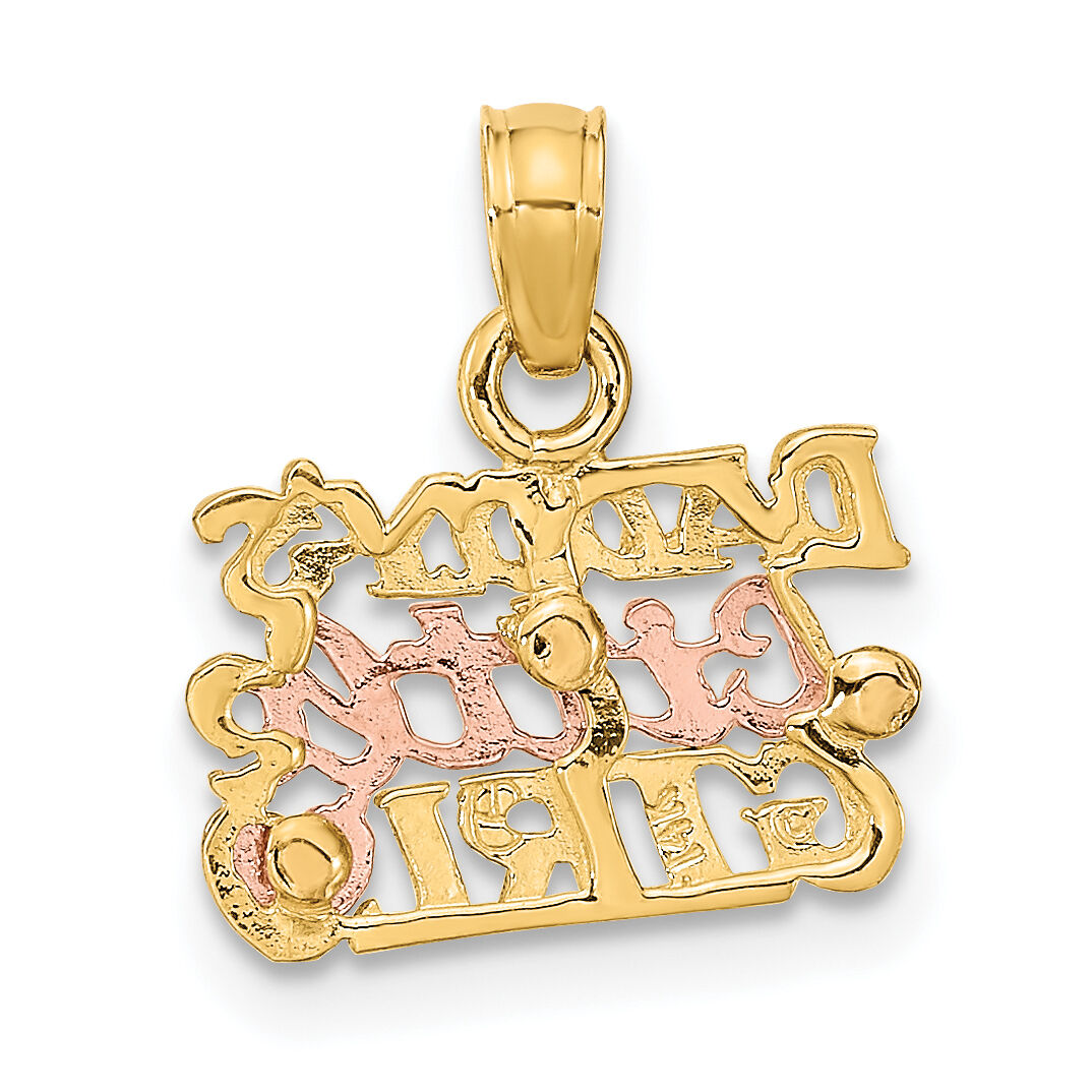 14k Two-Tone DADDY'S LITTLE GIRL Charm-K9111