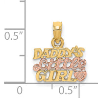 14k Two-Tone DADDY'S LITTLE GIRL Charm-K9111