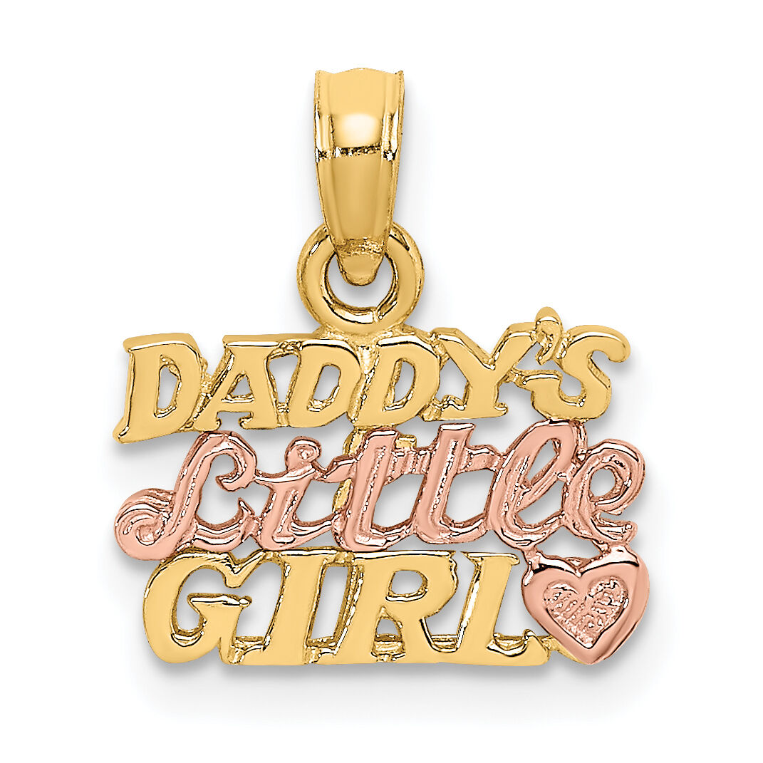 14k Two-Tone DADDY'S LITTLE GIRL Charm-K9111