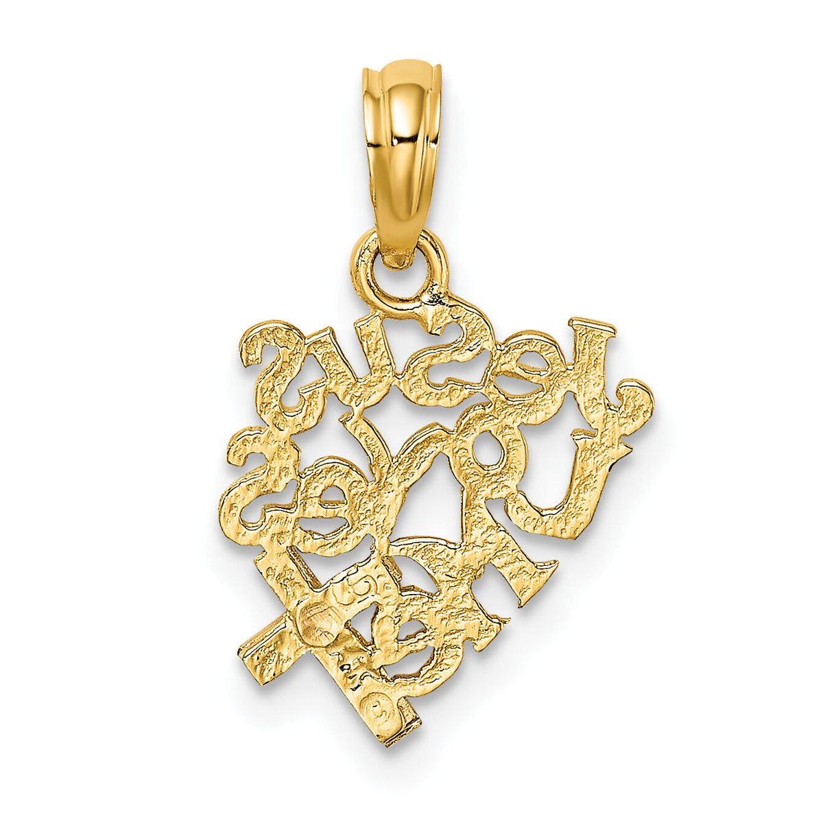 14K Two-Tone JESUS LOVES ME Charm-K9113