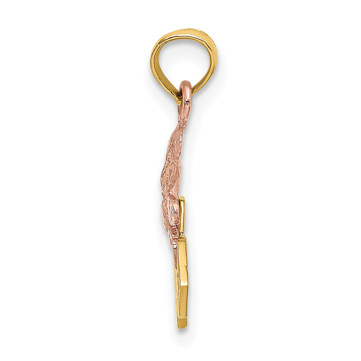 14k Two-Tone Teddy Bear w/ ABC Blocks Charm-K9114