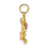 14K Two-Tone 3-D Mini Guardian Angel Charm-K9115