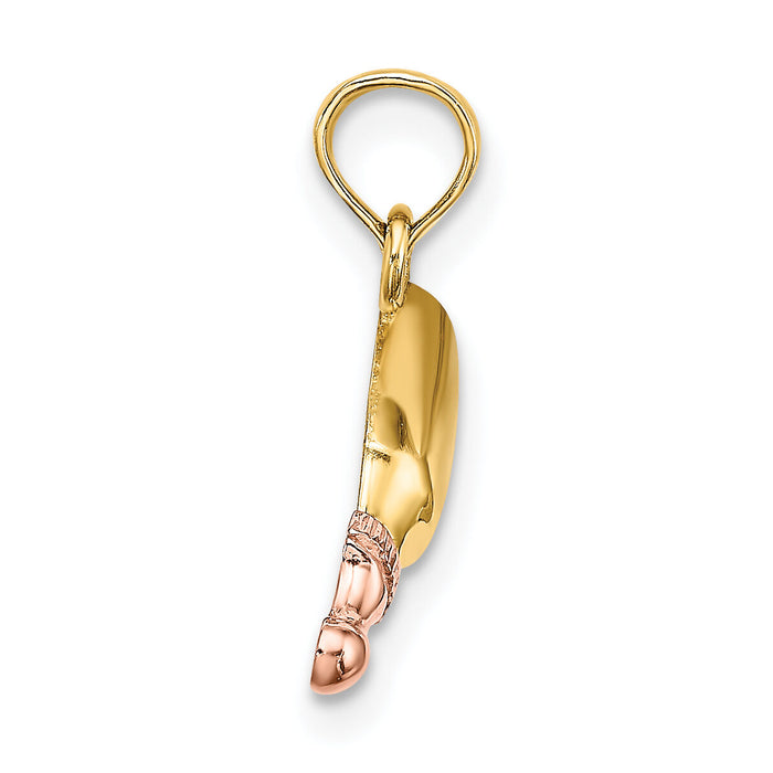 14k Two-Tone Baby Bottle Charm-K9116