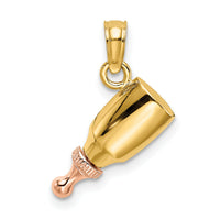 14k Two-Tone Baby Bottle Charm-K9116
