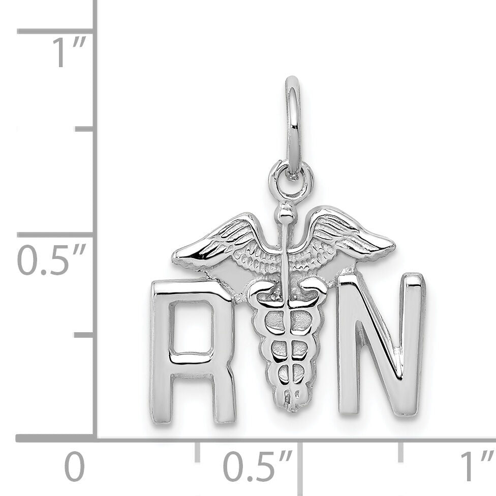 14k White Gold RN Charm-K913