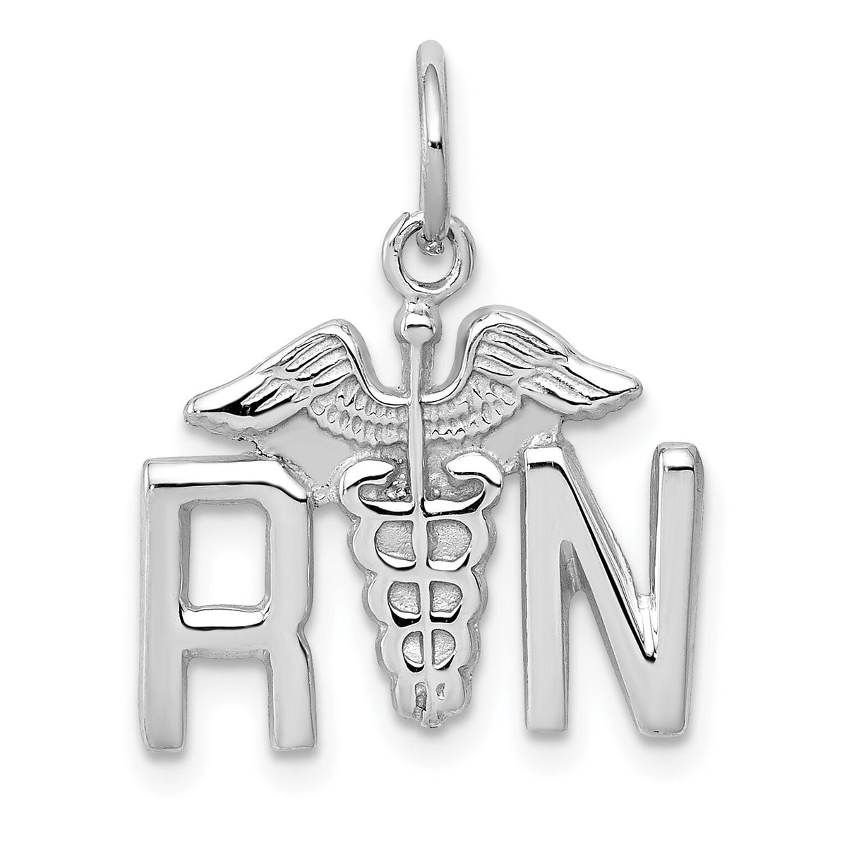 14k White Gold RN Charm-K913