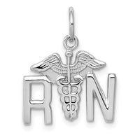 14k White Gold RN Charm-K913