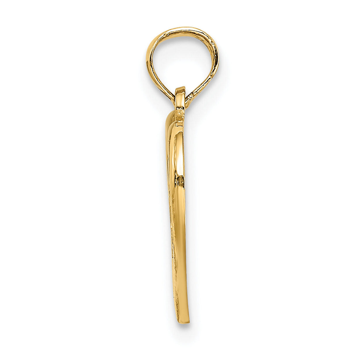 14k w/Rhodium RN Inside Double Hearts Charm-K9137