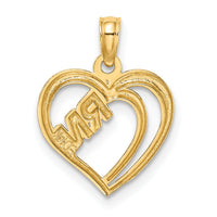 14k w/Rhodium RN Inside Double Hearts Charm-K9137