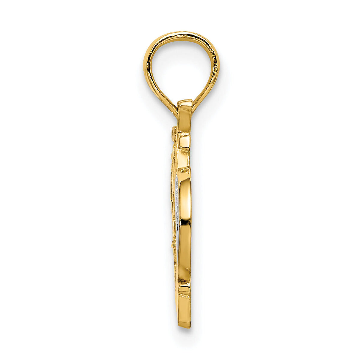 14k with White Rhodium OCEAN CITY, NJ Bicycle Charm-K9139