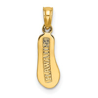 14k with White Rhodium 3D HAWAII Single Flip-Flop Charm-K9147