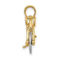 14k Two-tone 3-D Ten Speed Bicycle Charm-K9161