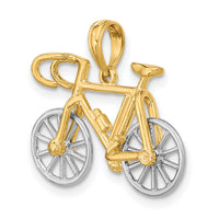14k Two-tone 3-D Ten Speed Bicycle Charm-K9161