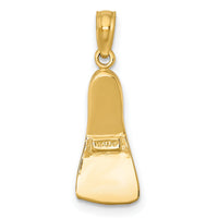 14k Rhodium 3-D Scuba Flipper Charm-K9170