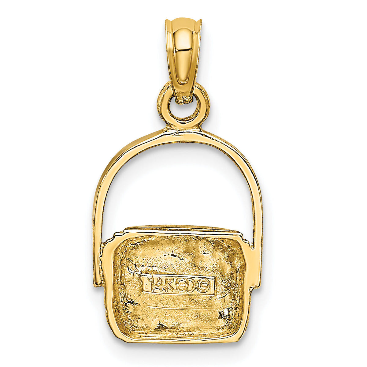 14K W/ Rhodium 2-D Nantucket Basket Charm-K9171
