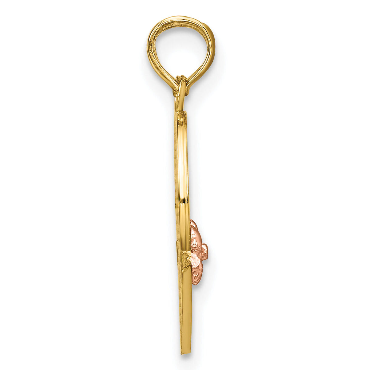 14k Two-Tone BIG SIS-LIL SIS Break-apart Heart Charm-K9187