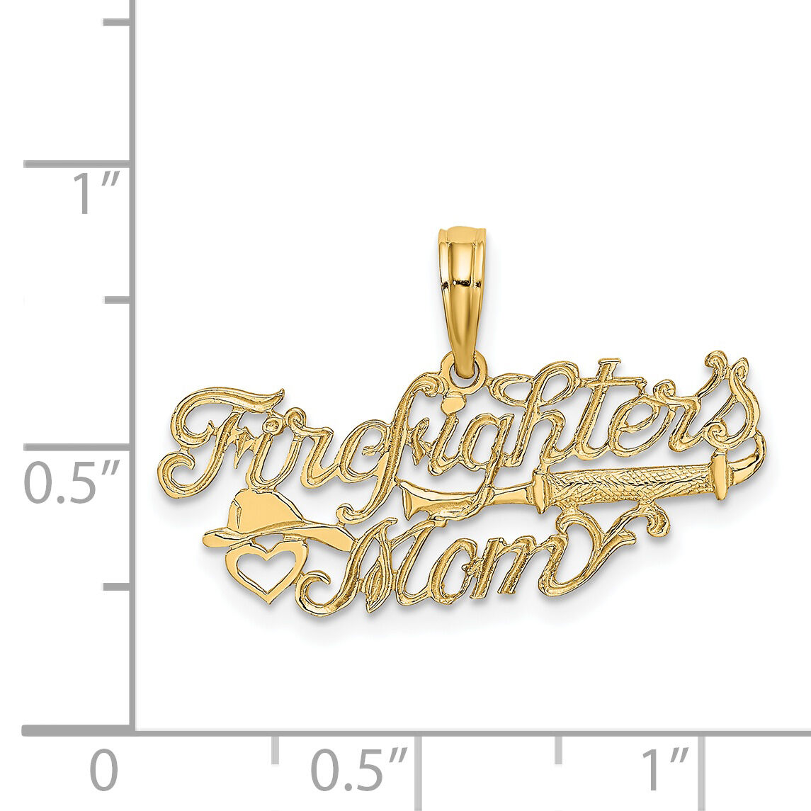 14k FIREFIGHTER'S MOM Charm-K919