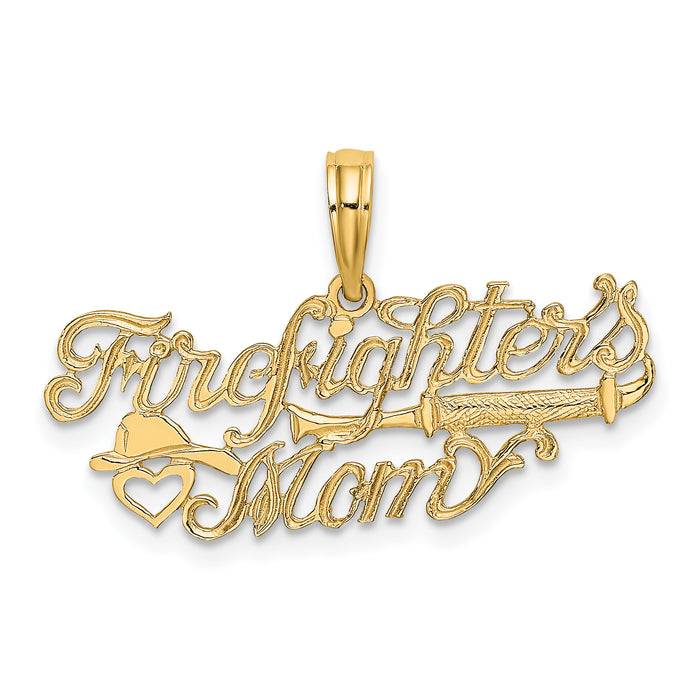 14k FIREFIGHTER'S MOM Charm-K919