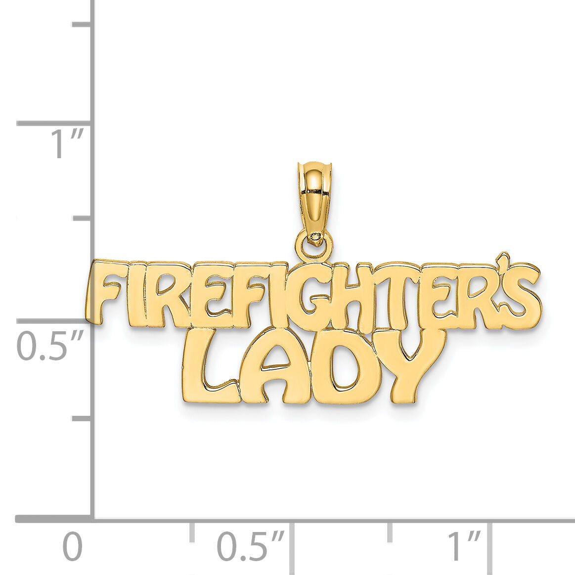 14k FIREFIGHTER'S LADY Charm-K921