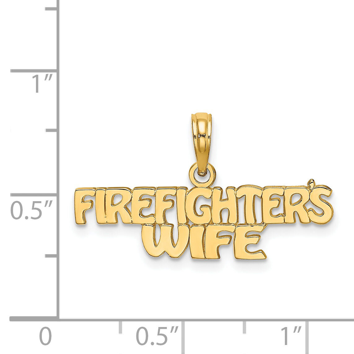 14k FIREFIGHTER'S WIFE Charm-K922