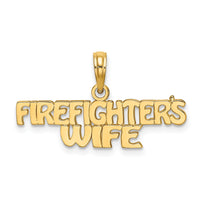 14k FIREFIGHTER'S WIFE Charm-K922