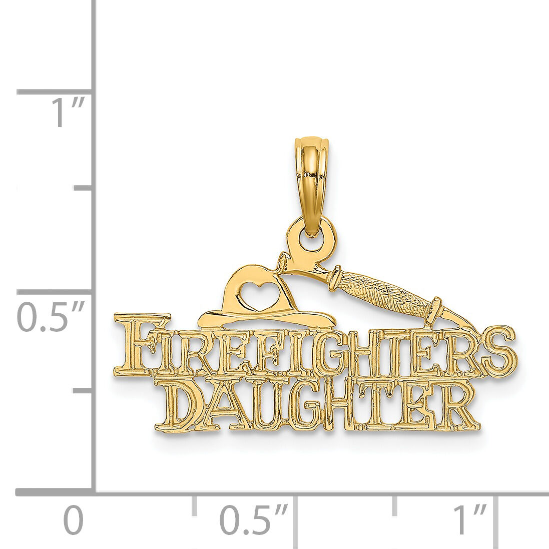14k FIREFIGHTER'S DAUGHTER Charm-K923