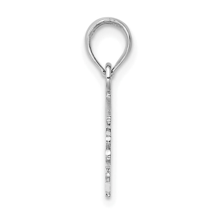 14k White Gold FIREFIGHTER'S DAUGHTER Charm-K923W