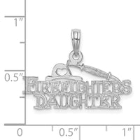 14k White Gold FIREFIGHTER'S DAUGHTER Charm-K923W